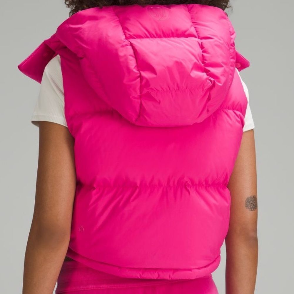 LULULEMON WUNDER Puff SUPER CROPPED vest SONIC PINK SIZE 6 perfect cute nwt - Picture 4 of 5